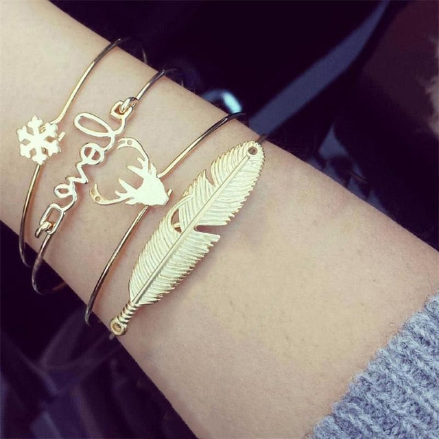 Open Silver Color Bracelet