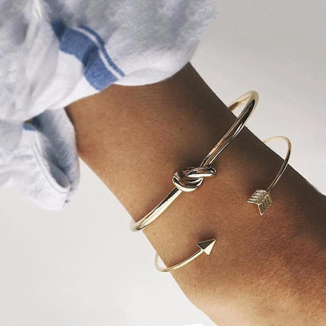 Open Silver Color Bracelet