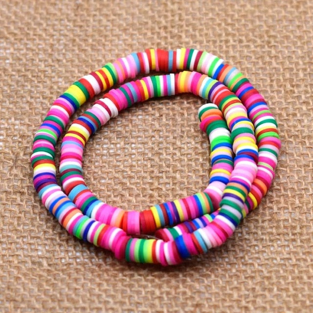 6mm Flat Round Polymer Clay Beads For Jewelry Making