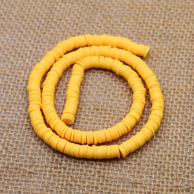 6mm Flat Round Polymer Clay Beads For Jewelry Making