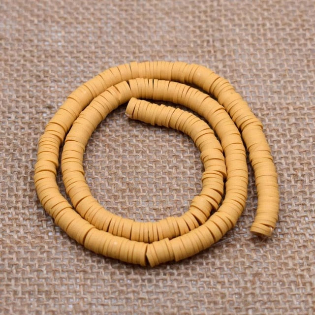 6mm Flat Round Polymer Clay Beads For Jewelry Making