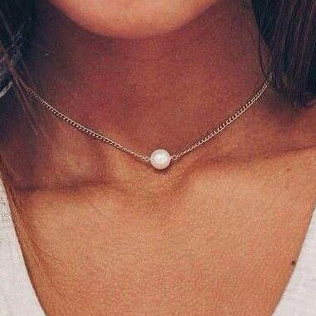 Crystal Heart Choker Necklace For Women
