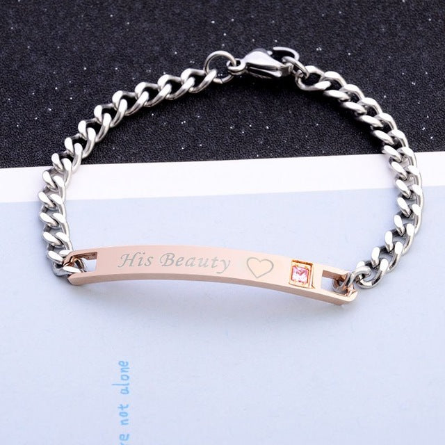 Women Silver Rose Gold Bracelet