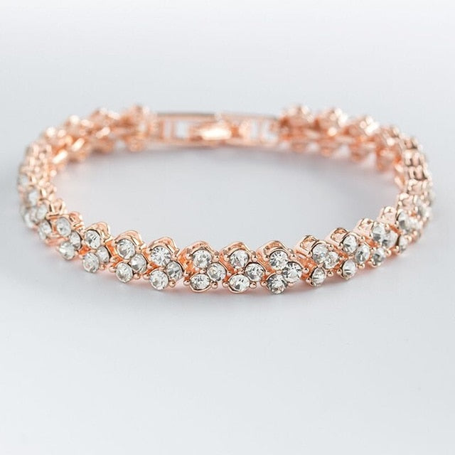 Women Silver Rose Gold Bracelet