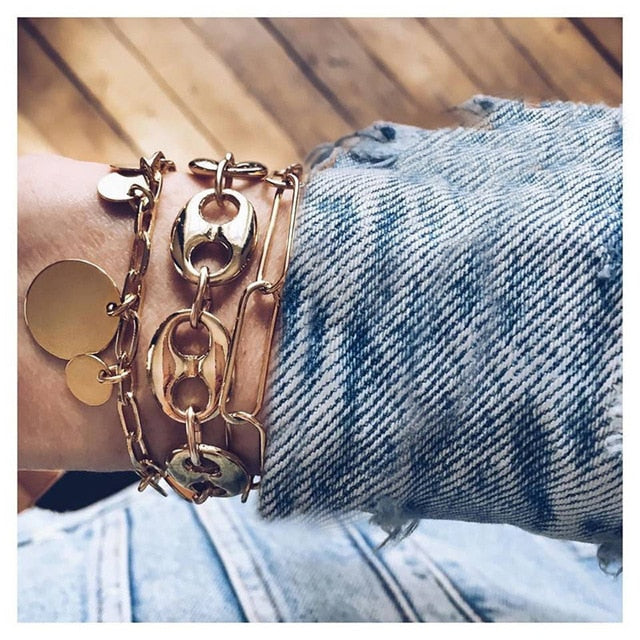 Metal Bracelet Set for Women