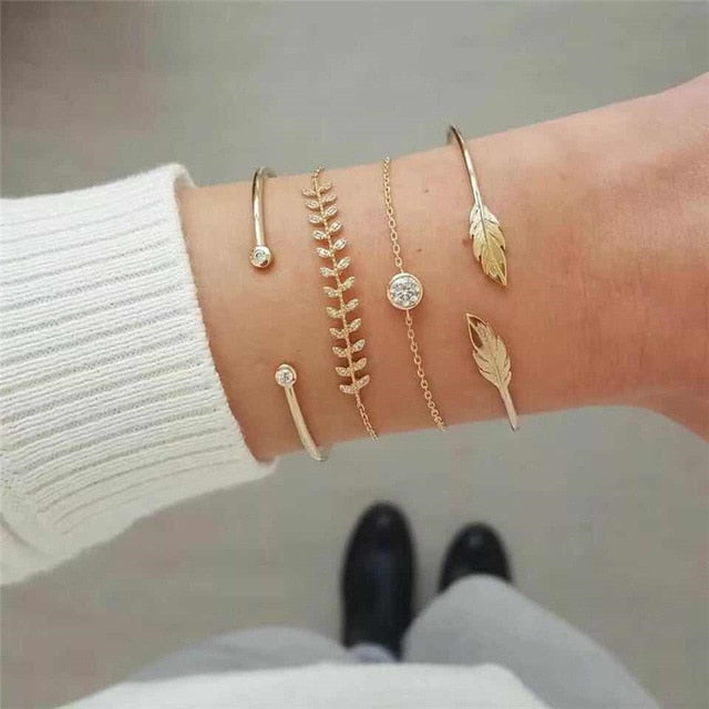 Metal Bracelet Set for Women
