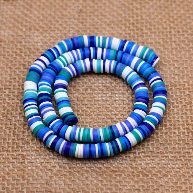 6mm Flat Round Polymer Clay Beads For Jewelry Making