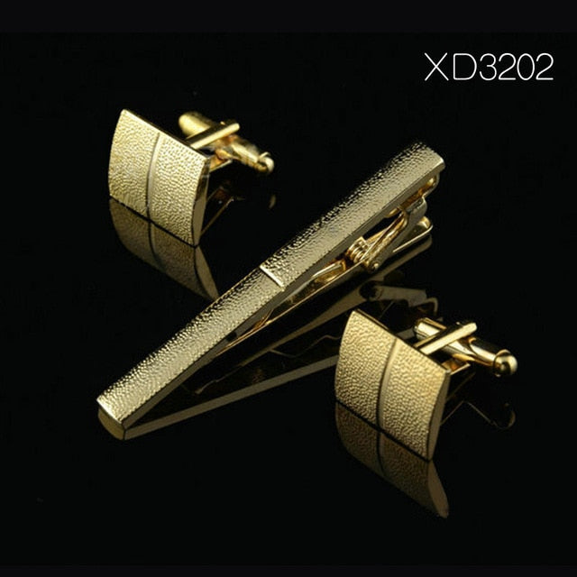 Gold Tie Clip and Cufflink Set For Men - Shopeasywear