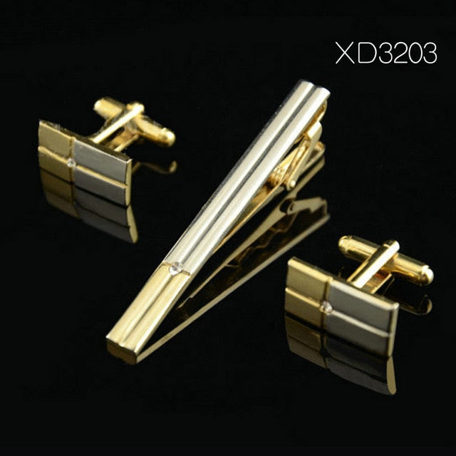 Gold Tie Clip and Cufflink Set For Men - Shopeasywear