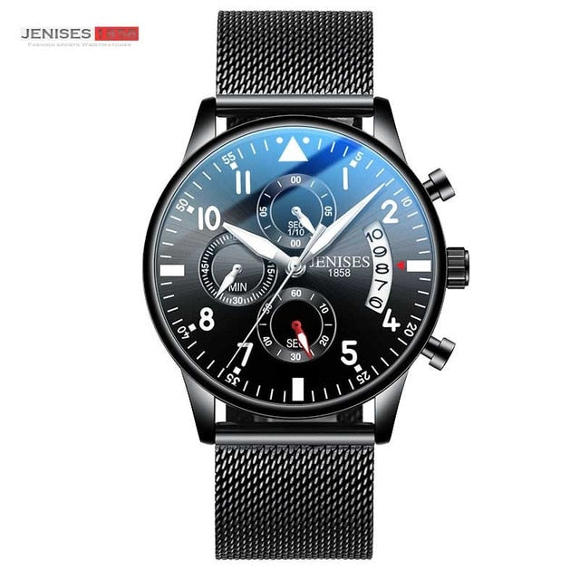 JENISES Men Watch Top Brand Luxury Quartz Watch Men Fashion Military Waterproof Chronograph Sport Watches Saat Relogio Masculino - Shopeasywear