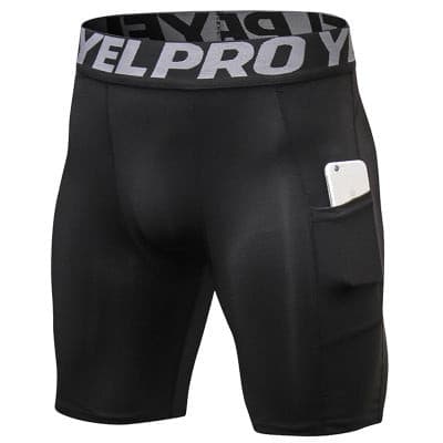 Men's Compression Shorts With Pockets S - Shopeasywear