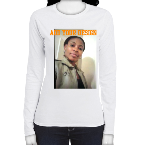Custom Women's Fitted Long Sleeve Tee - Add Your Picture