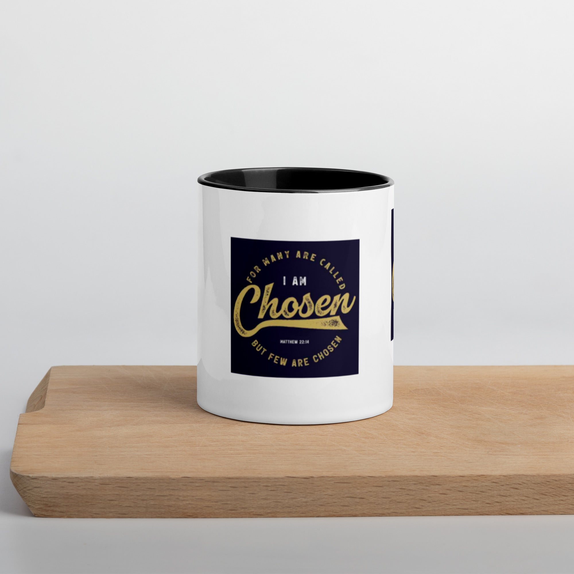 Custom Religious Coffee Mug with Color yellow gold  Inside