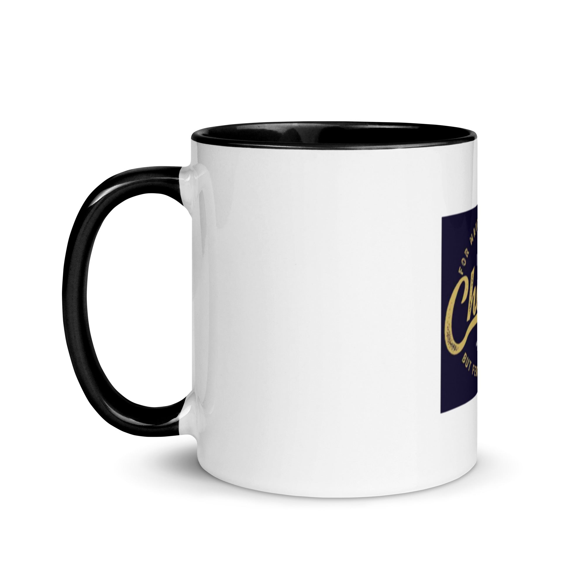 Custom Religious Coffee Mug with Color yellow gold  Inside