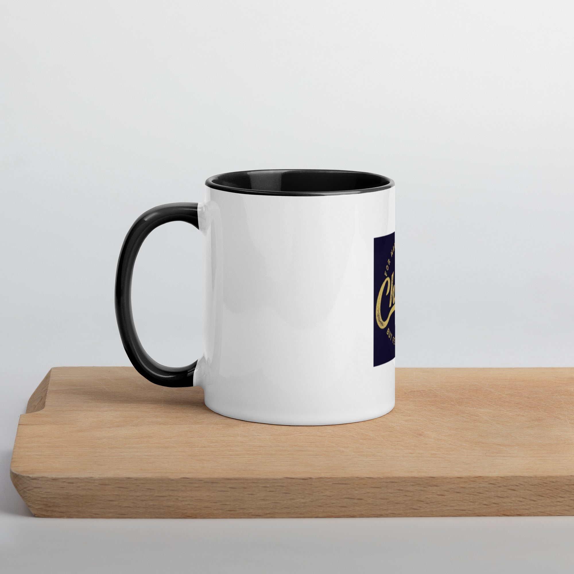 Custom Religious Coffee Mug with Color yellow gold  Inside