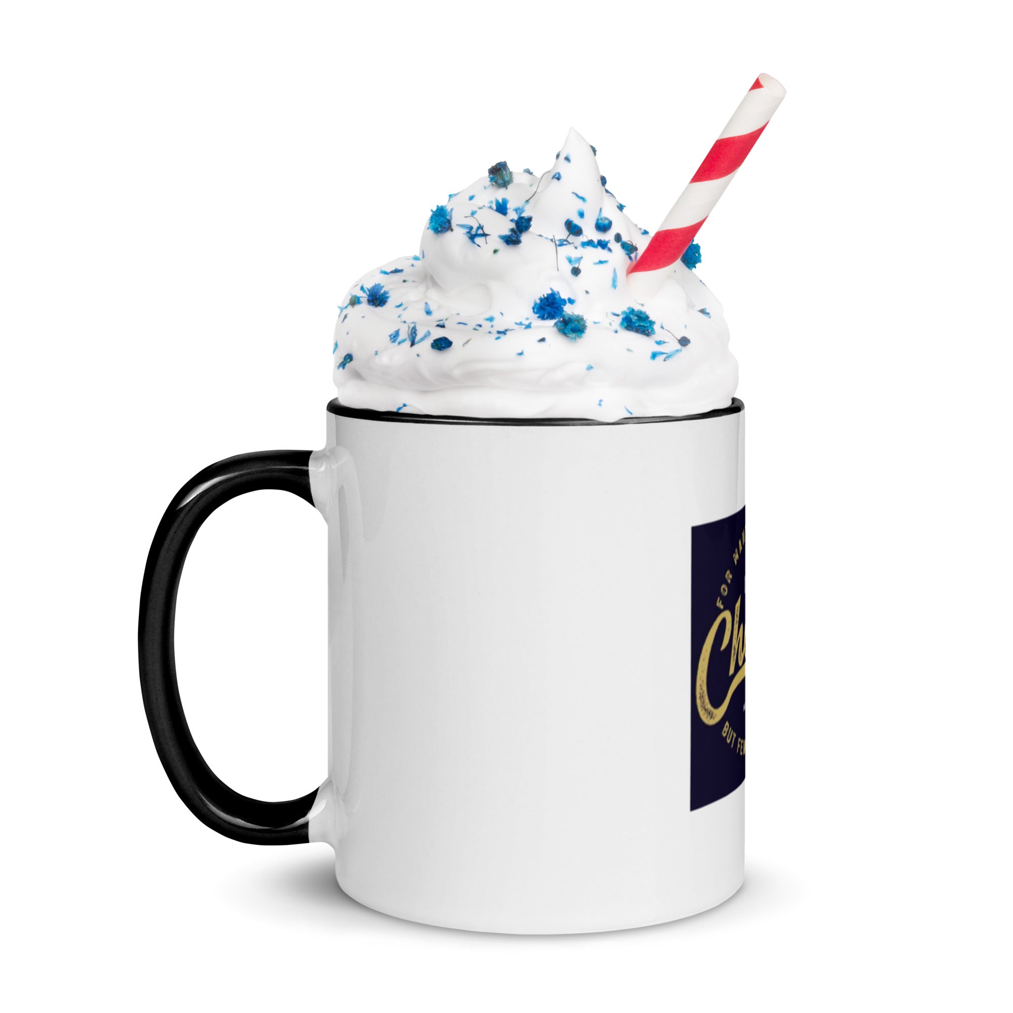 Custom Religious Coffee Mug with Color yellow gold  Inside