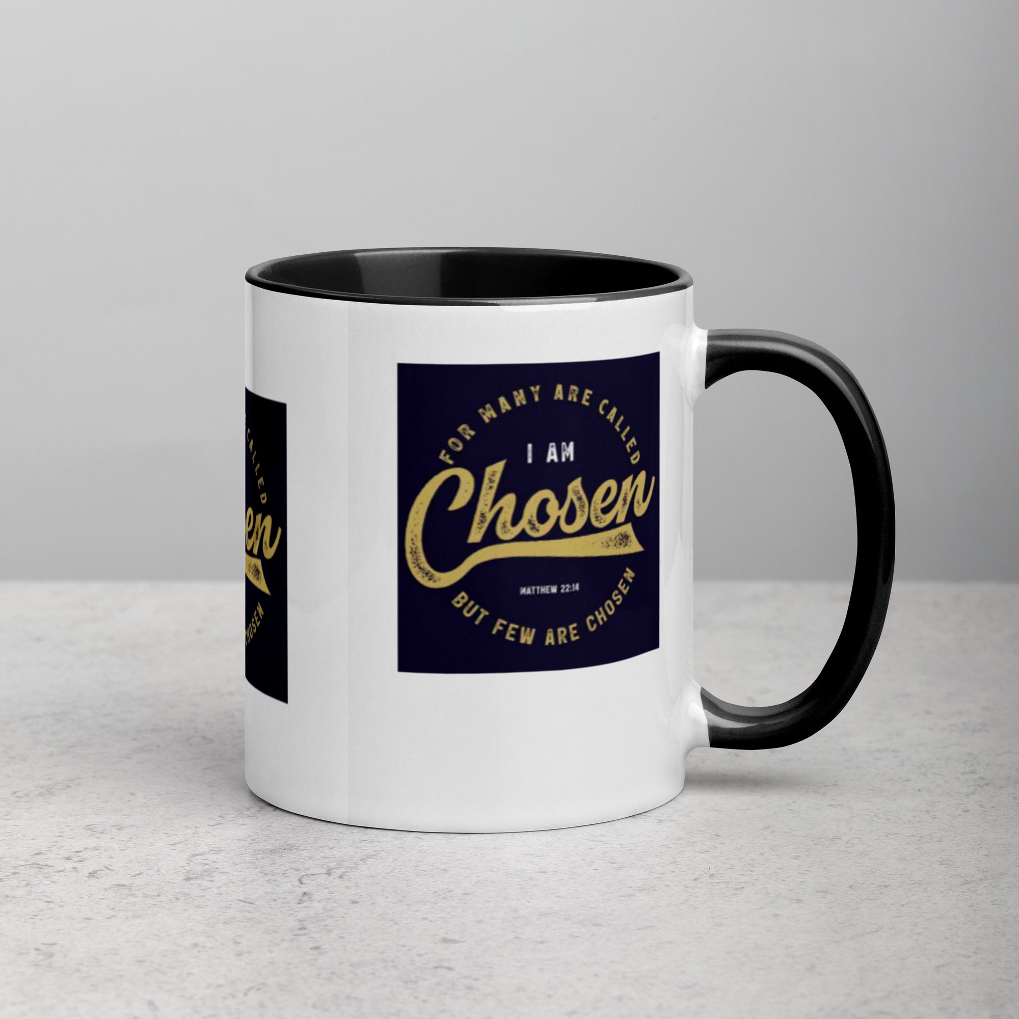 Custom Religious Coffee Mug with Color yellow gold  Inside