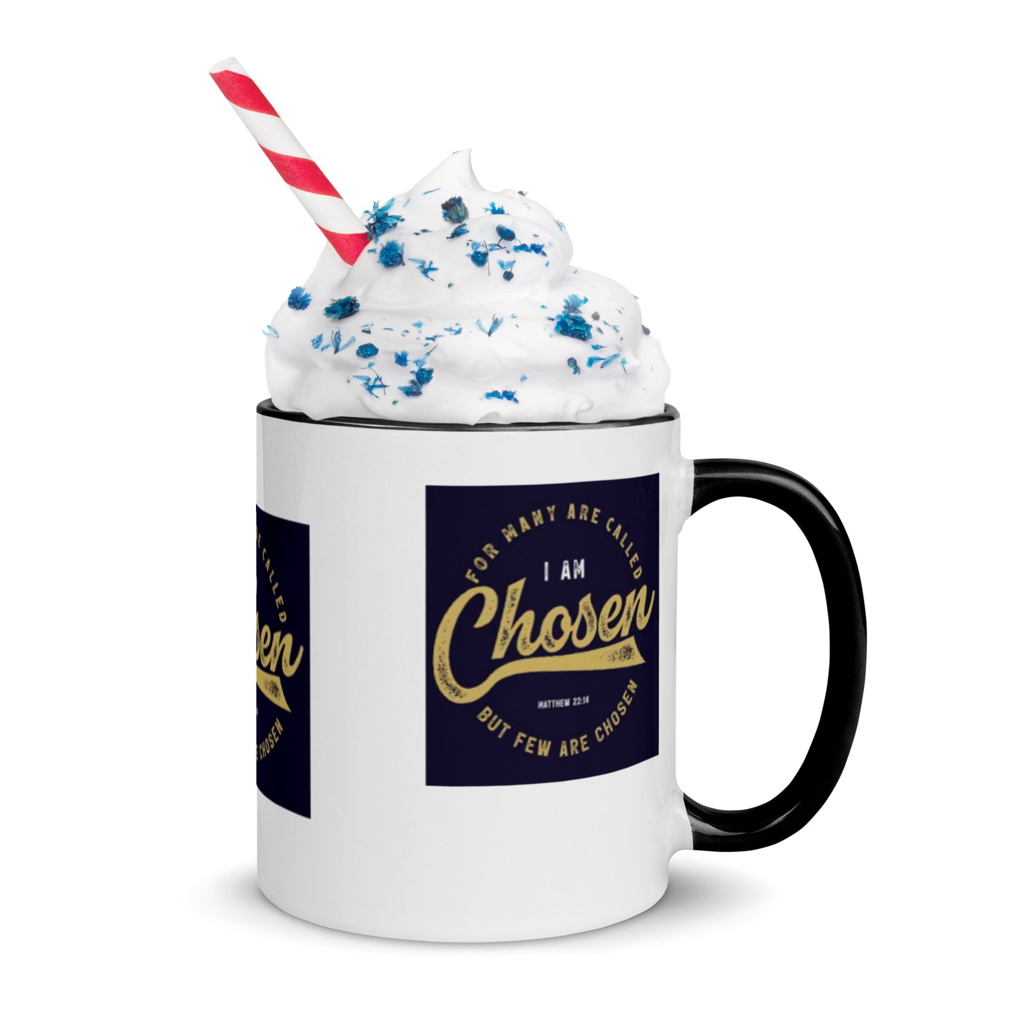 Custom Religious Coffee Mug with Color yellow gold  Inside