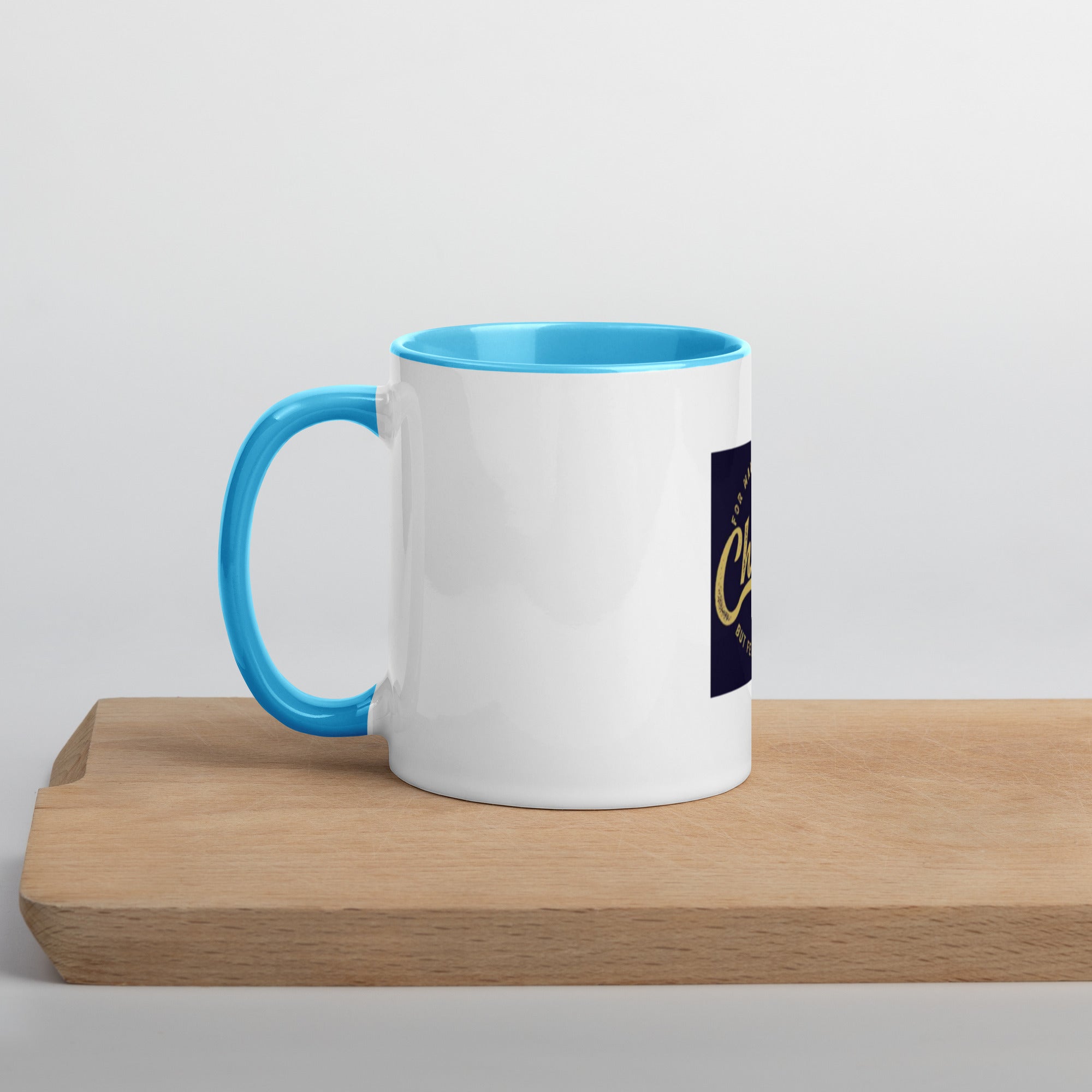 Custom Religious Coffee Mug with Color yellow gold  Inside