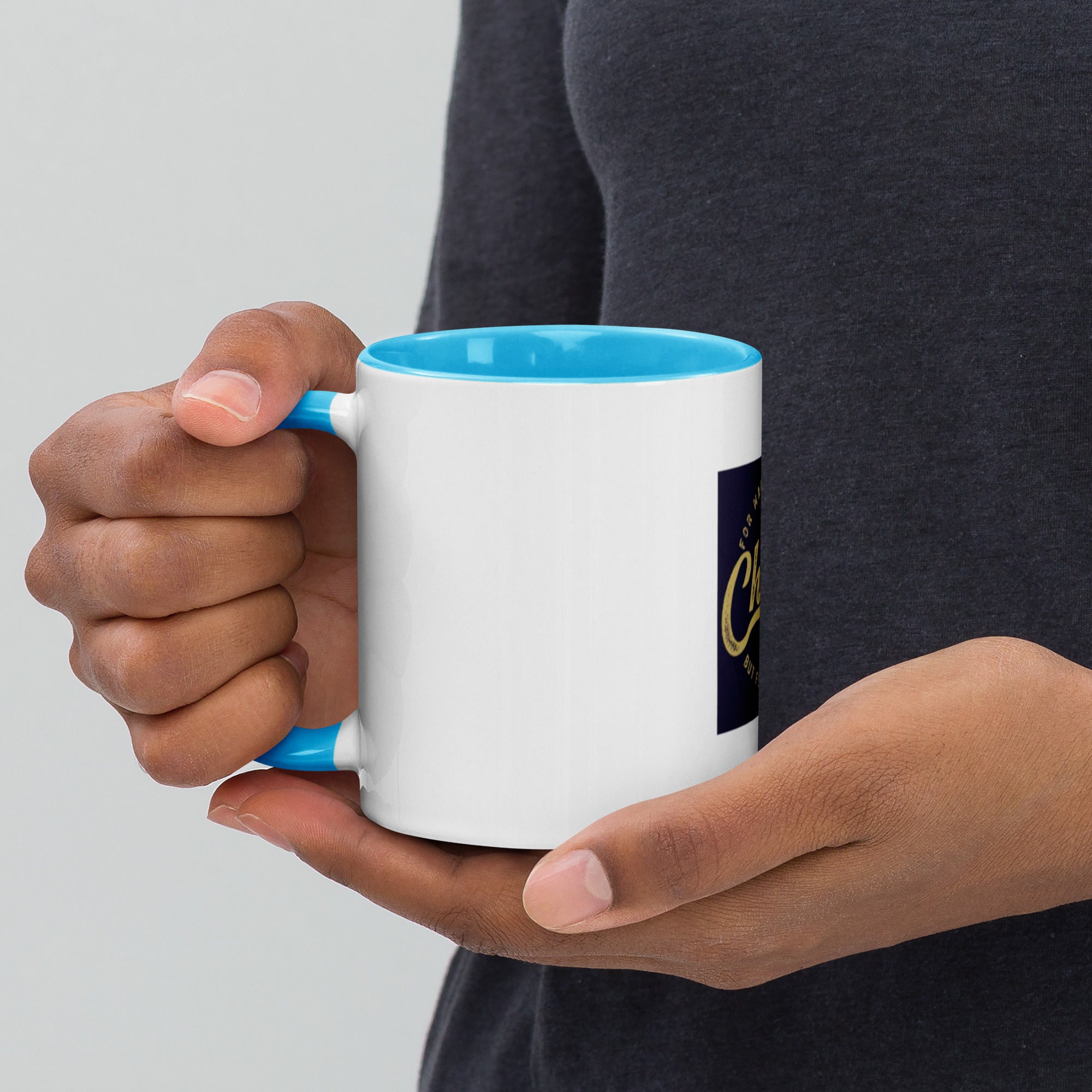 Custom Religious Coffee Mug with Color yellow gold  Inside