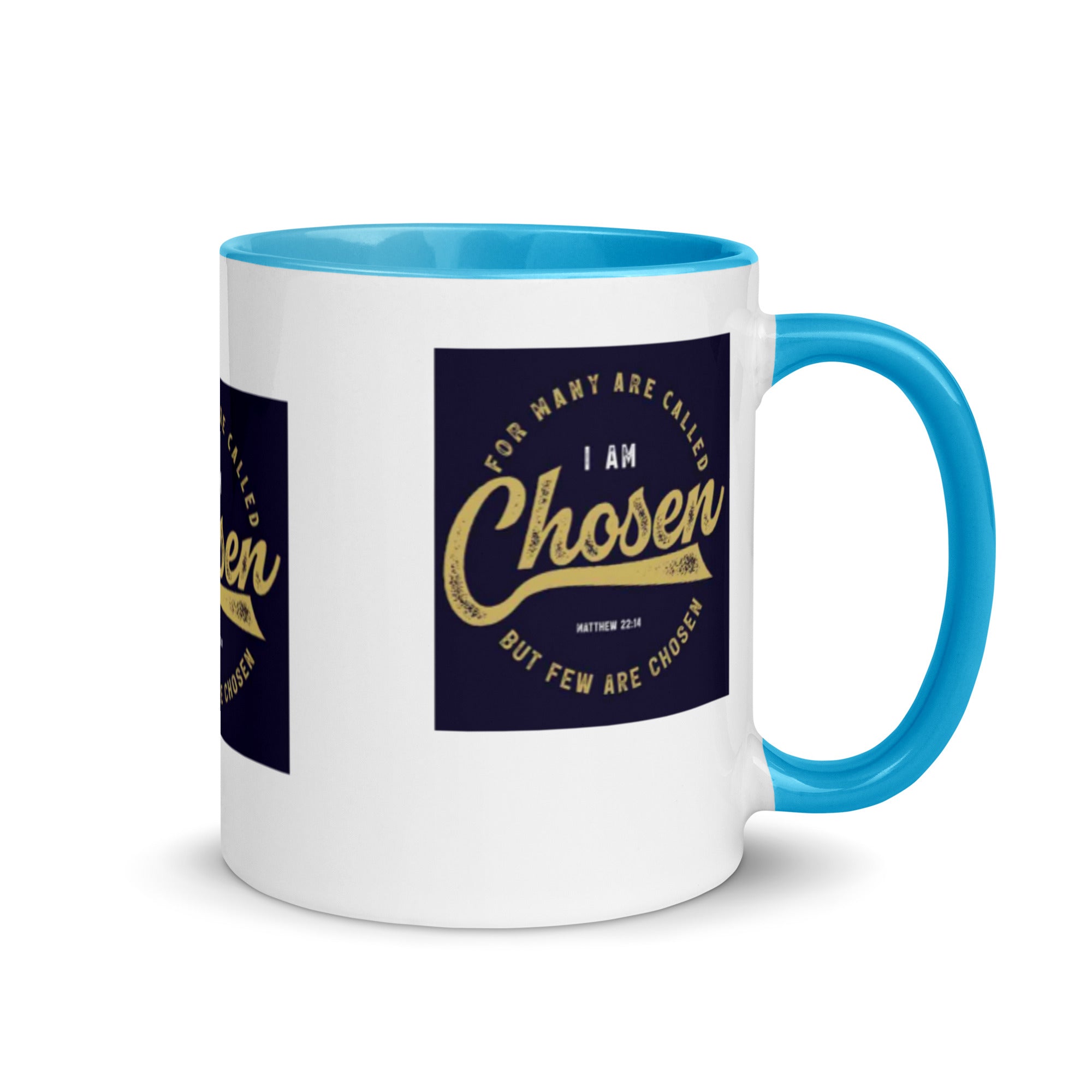 Custom Religious Coffee Mug with Color yellow gold  Inside