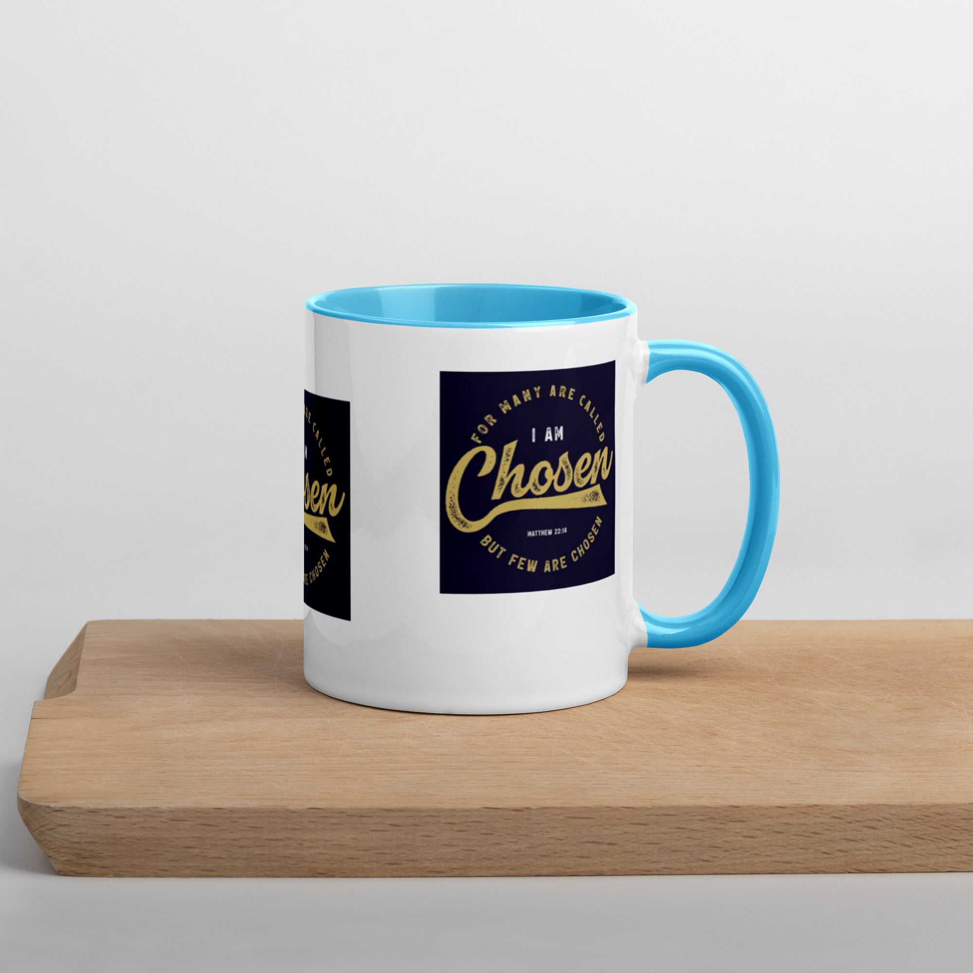 Custom Religious Coffee Mug with Color yellow gold  Inside