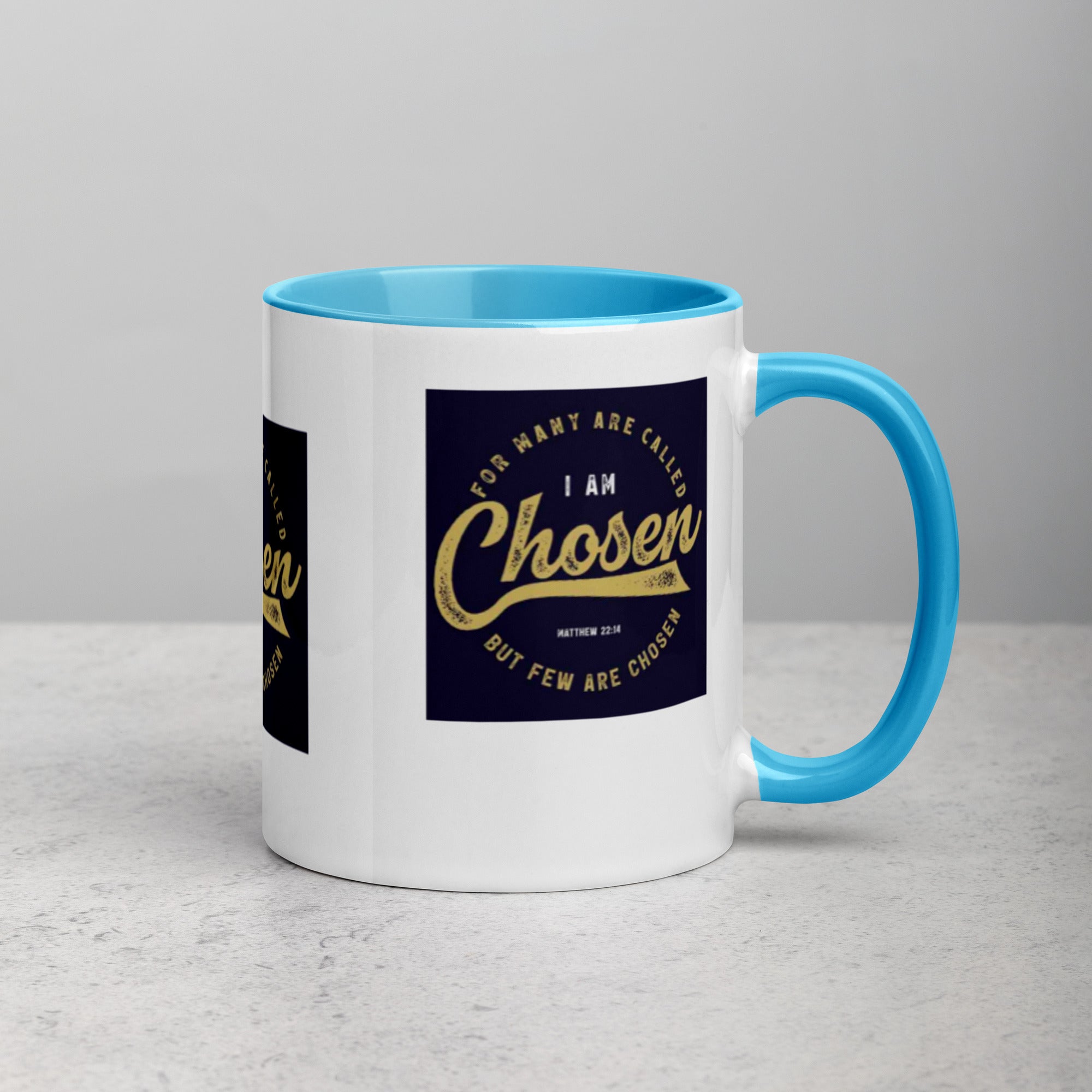 Custom Religious Coffee Mug with Color yellow gold  Inside