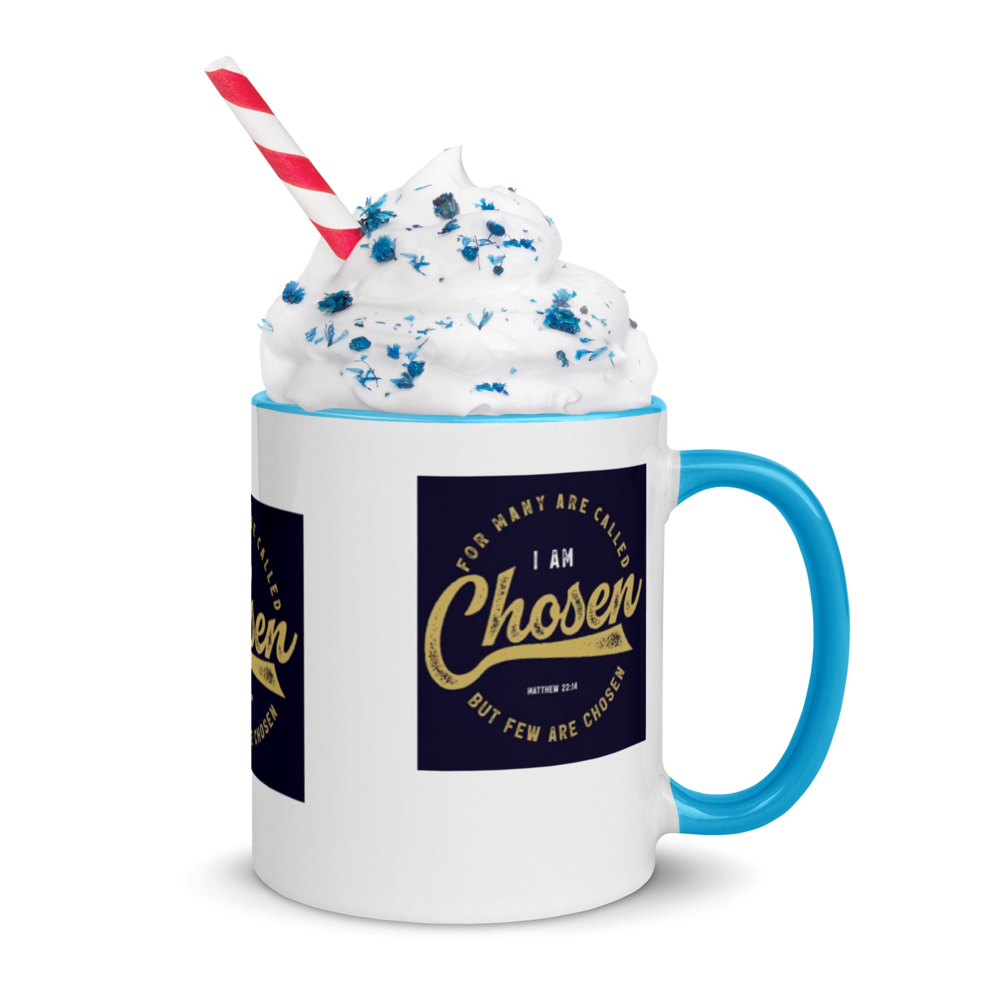 Custom Religious Coffee Mug with Color yellow gold  Inside