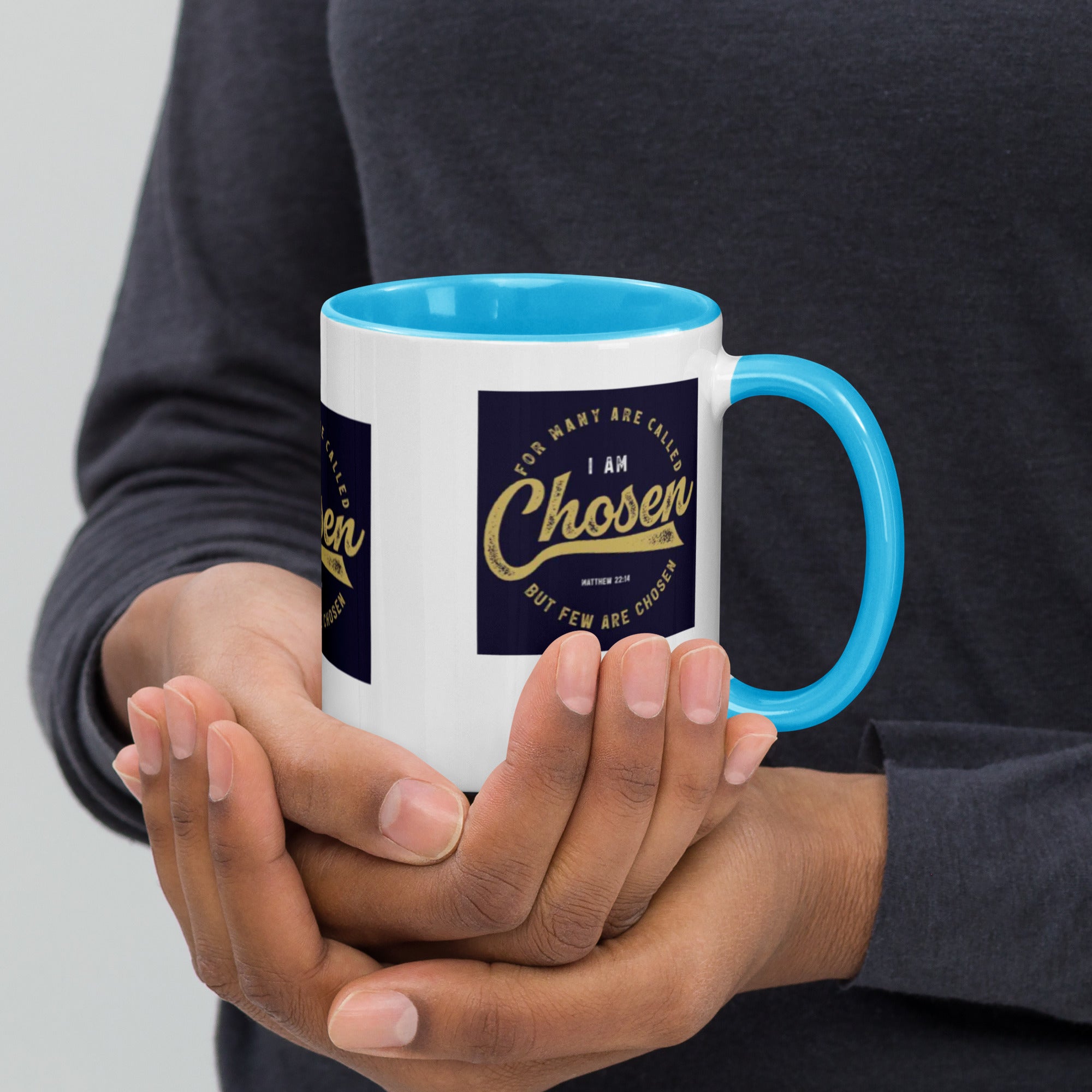 Custom Religious Coffee Mug with Color yellow gold  Inside