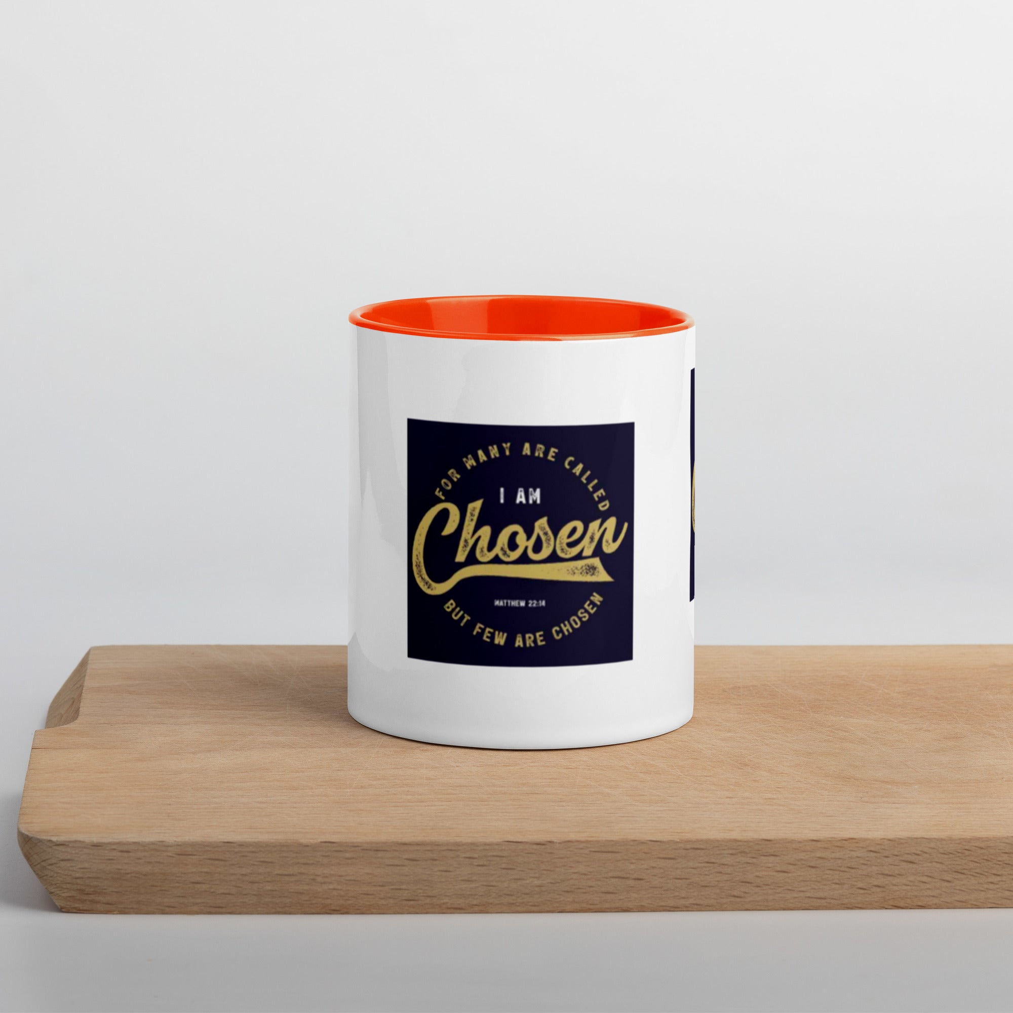 Custom Religious Coffee Mug with Color yellow gold  Inside