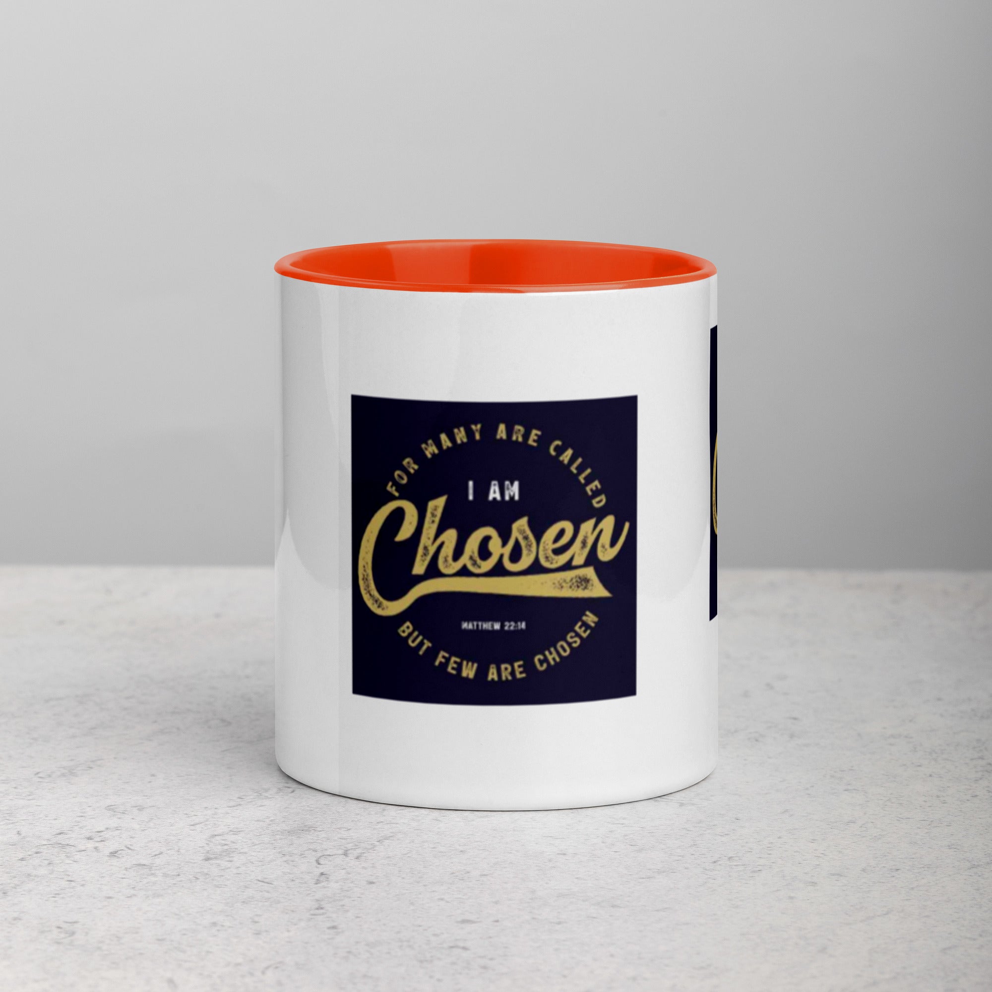 Custom Religious Coffee Mug with Color yellow gold  Inside