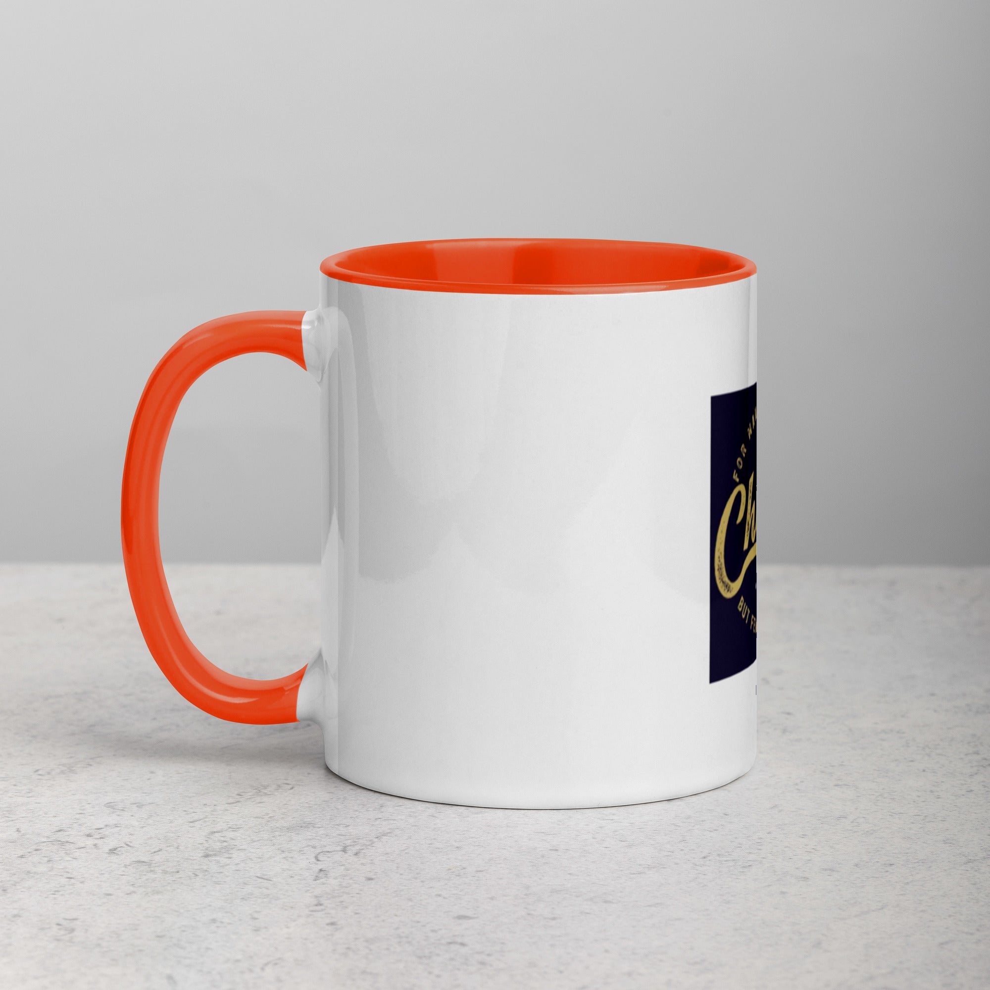 Custom Religious Coffee Mug with Color yellow gold  Inside