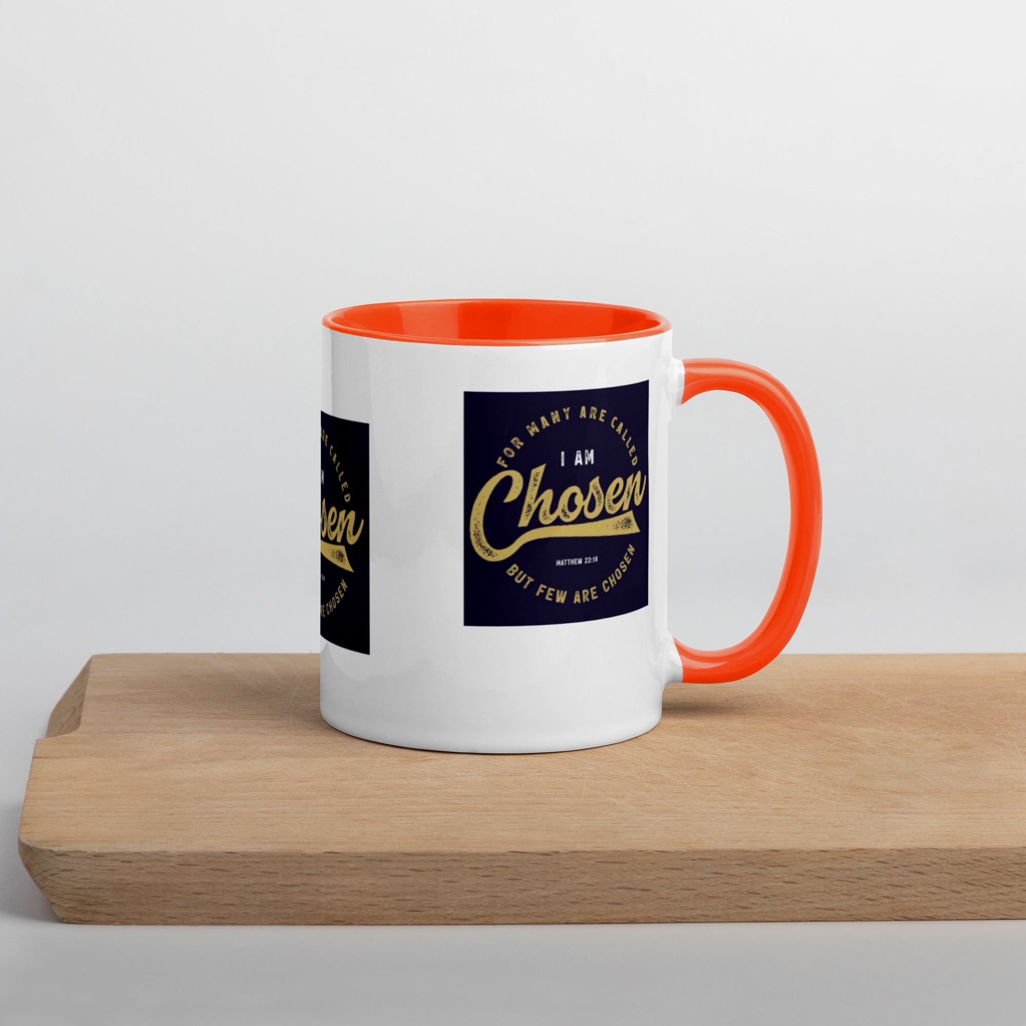 Custom Religious Coffee Mug with Color yellow gold  Inside