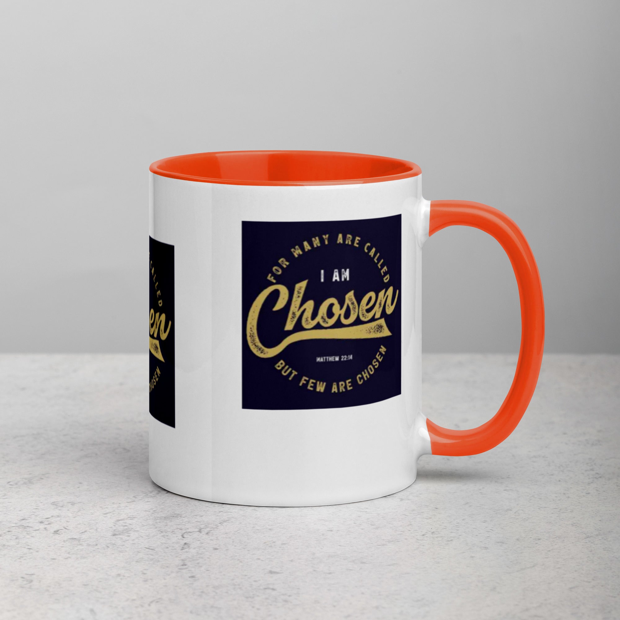 Custom Religious Coffee Mug with Color yellow gold  Inside