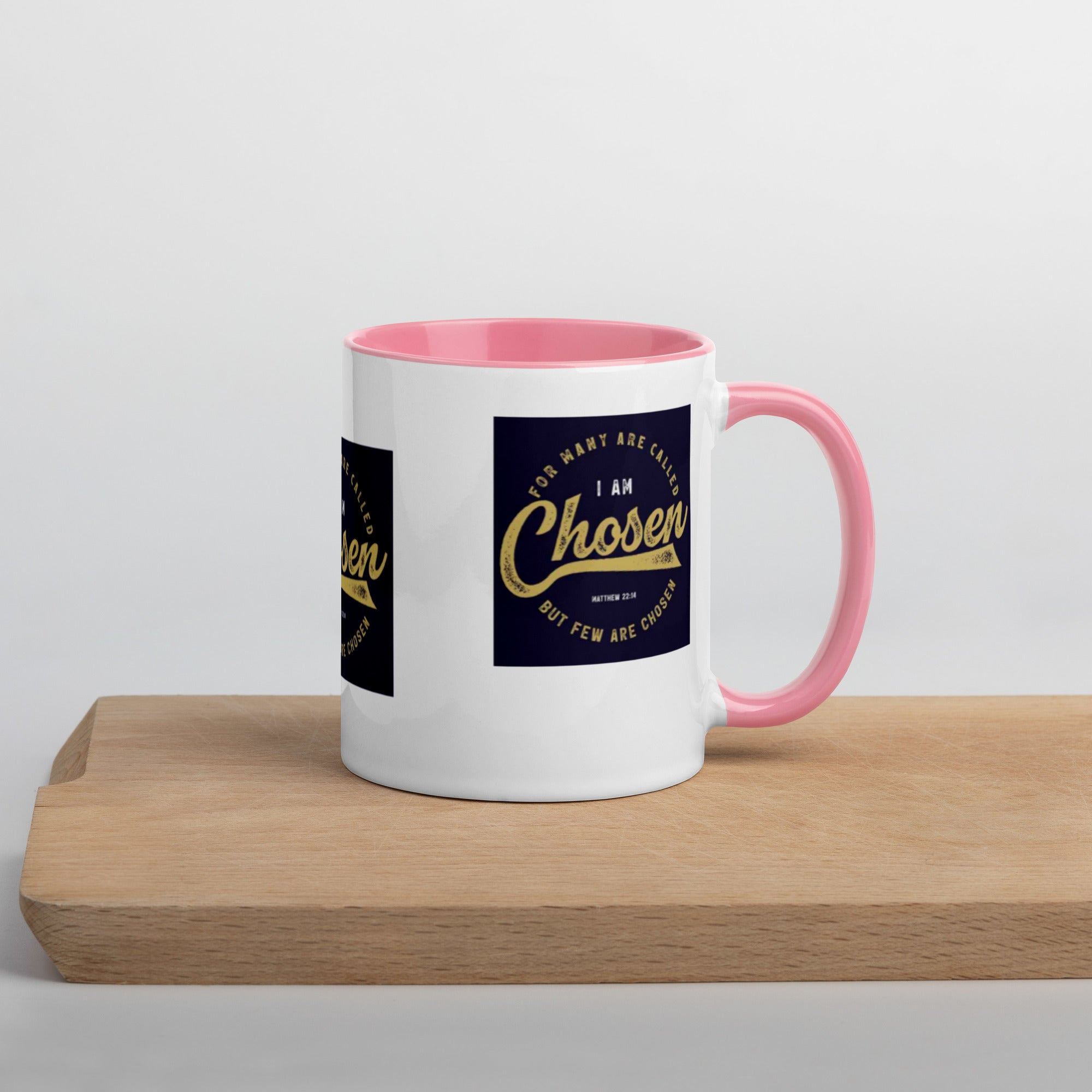 Custom Religious Coffee Mug with Color yellow gold  Inside