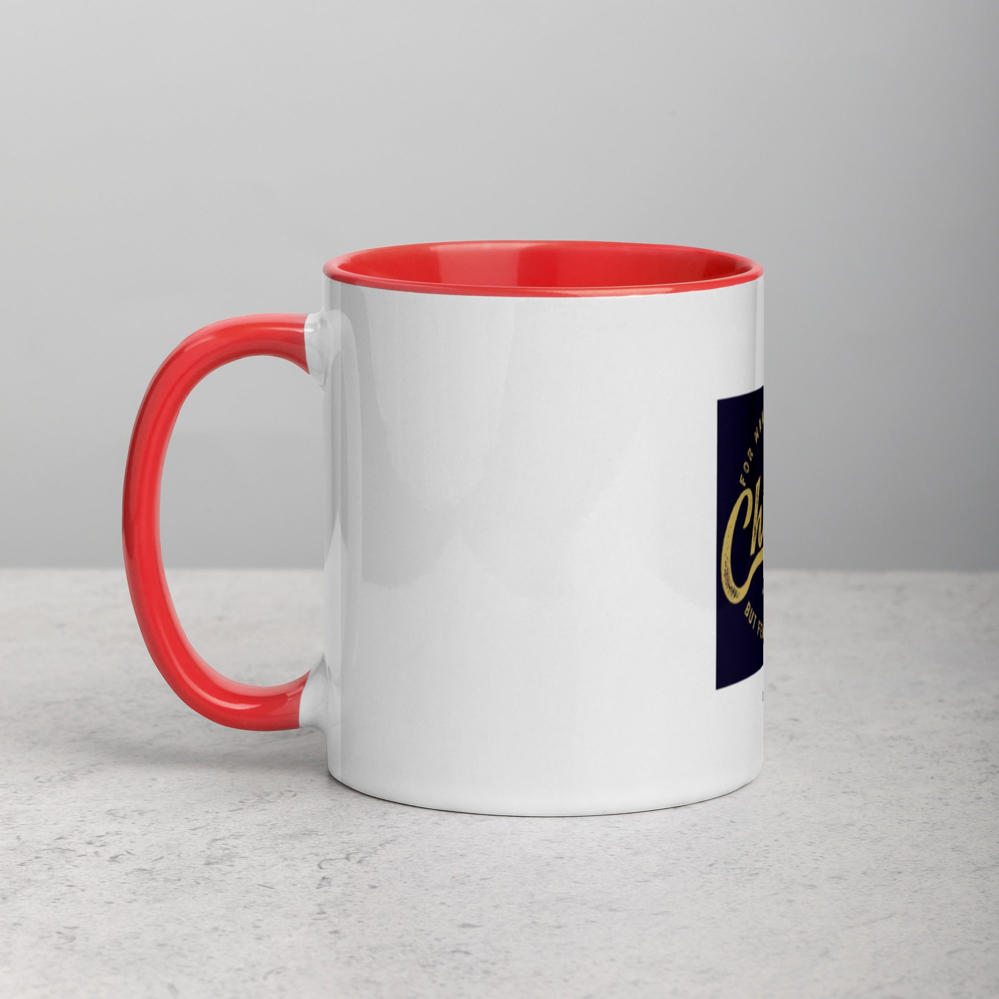 Custom Religious Coffee Mug with Color yellow gold  Inside