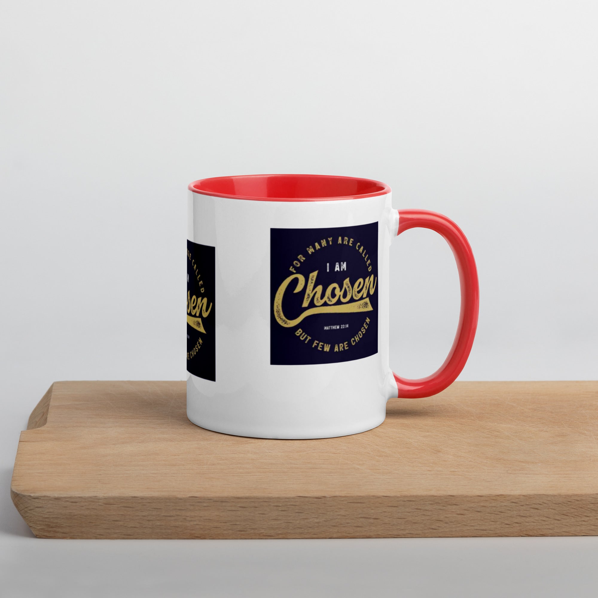Custom Religious Coffee Mug with Color yellow gold  Inside