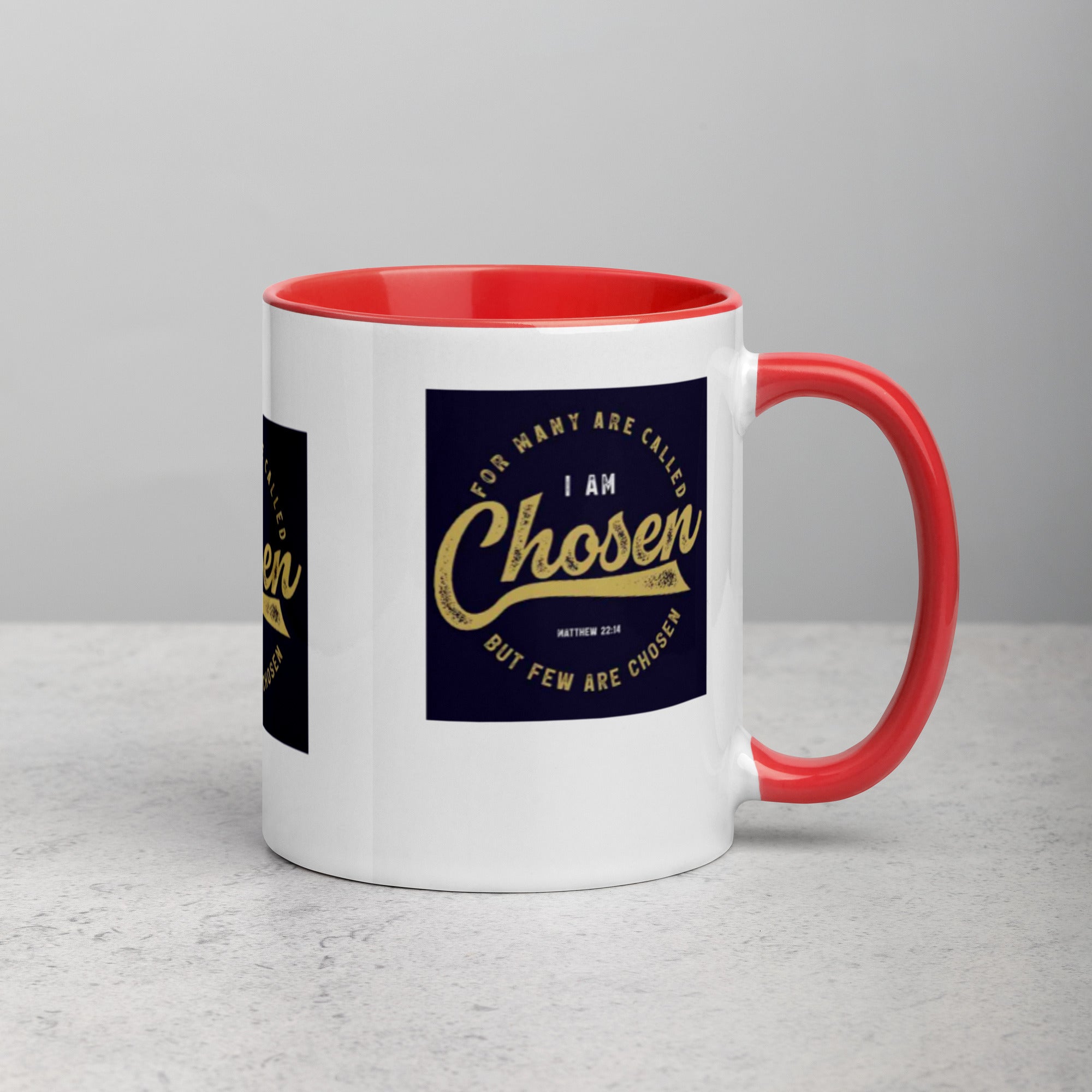 Custom Religious Coffee Mug with Color yellow gold  Inside