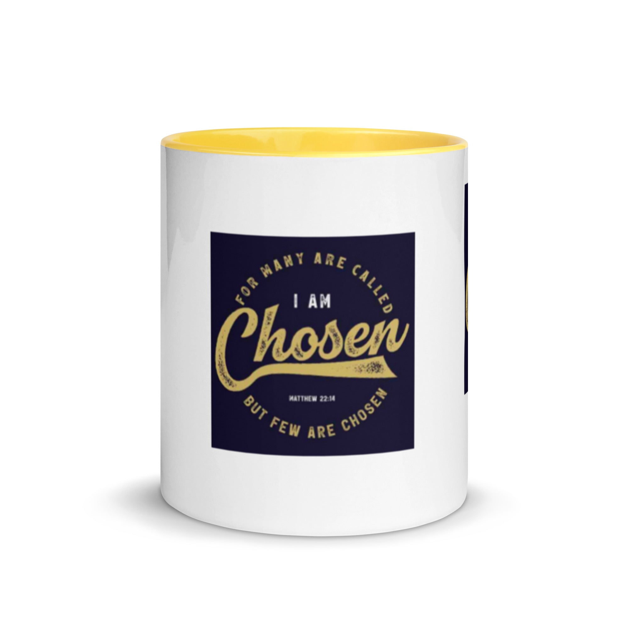 Custom Religious Coffee Mug with Color yellow gold  Inside