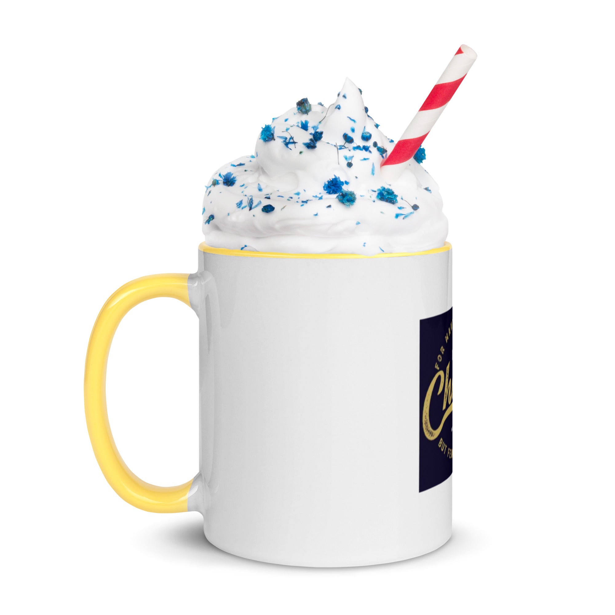 Custom Religious Coffee Mug with Color yellow gold  Inside