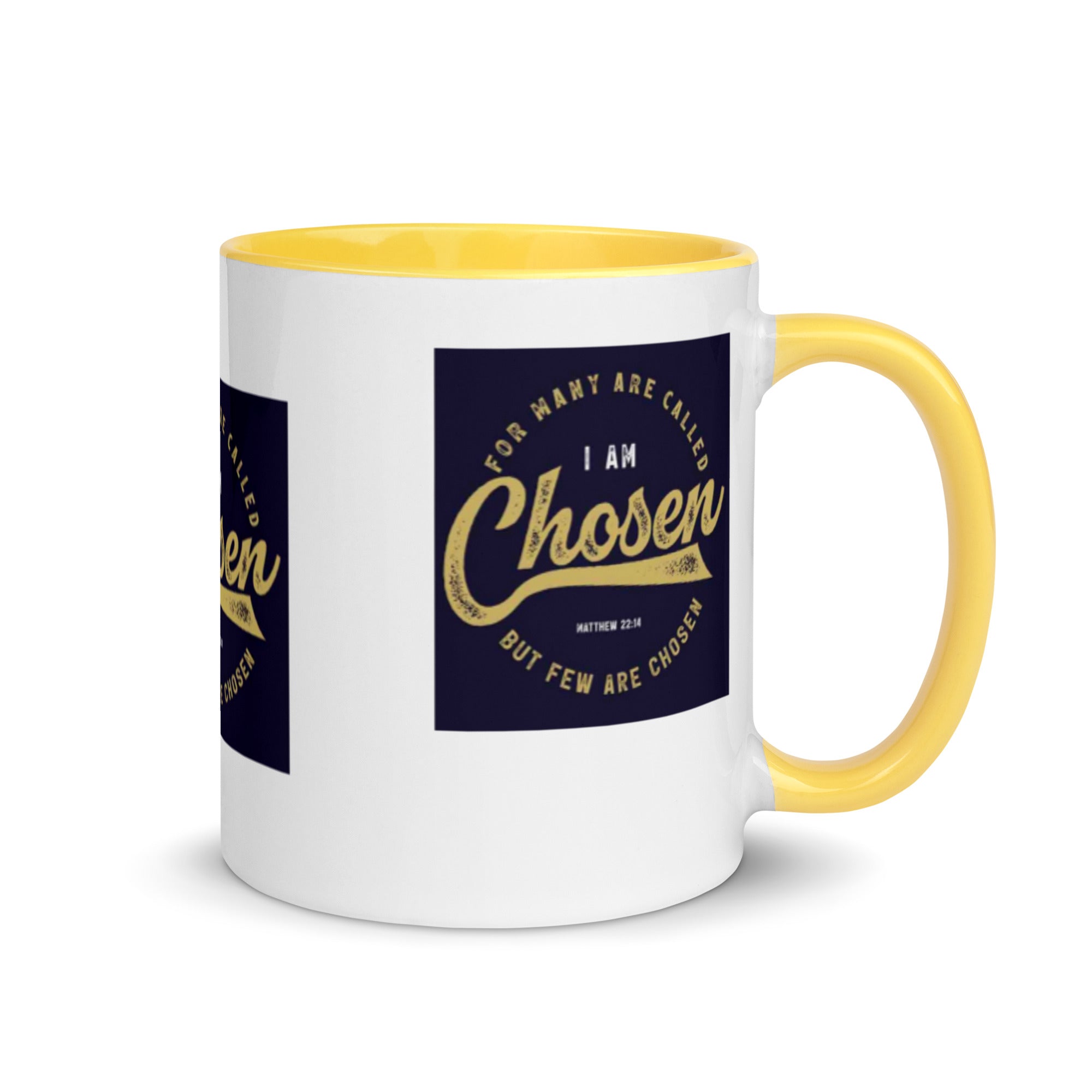 Custom Religious Coffee Mug with Color yellow gold  Inside
